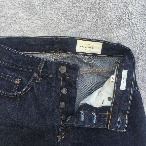 Imogene and Willie Denim Men’s Henry Selvedge Jeans Dark Blue 28X30 Raw Hem READ - Picture 4 of 10
